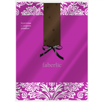 Эластичные колготки с рисунком Ромбик цвет бронза, 20 den Faberlic (Фаберлик) 