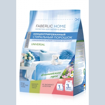 Концентрированный стиральный порошок универсальный «Альпийские луга» Faberlic (Фаберлик) серия Дом Faberlic